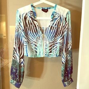 Fiercely Whimsical Bebe Crop Blazer/Cardi, Sz XS-S